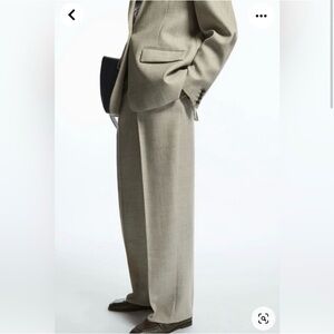 COS pleated wide-leg pants 100% wool
